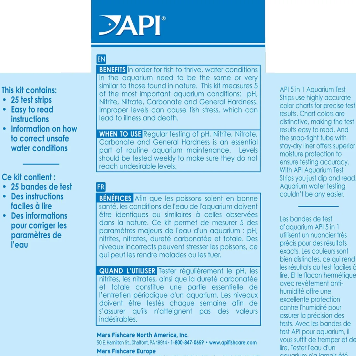 5 in 1 Aquarium Test Strips