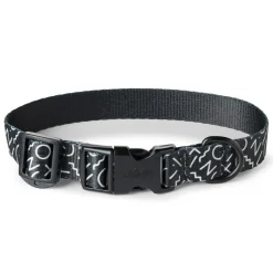 Adjustable Black & White Dog Collar
