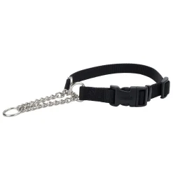 Adjustable Check Training with Buckle Dog Collar Black