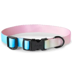 Adjustable Pink Tie Dye Dog Collar