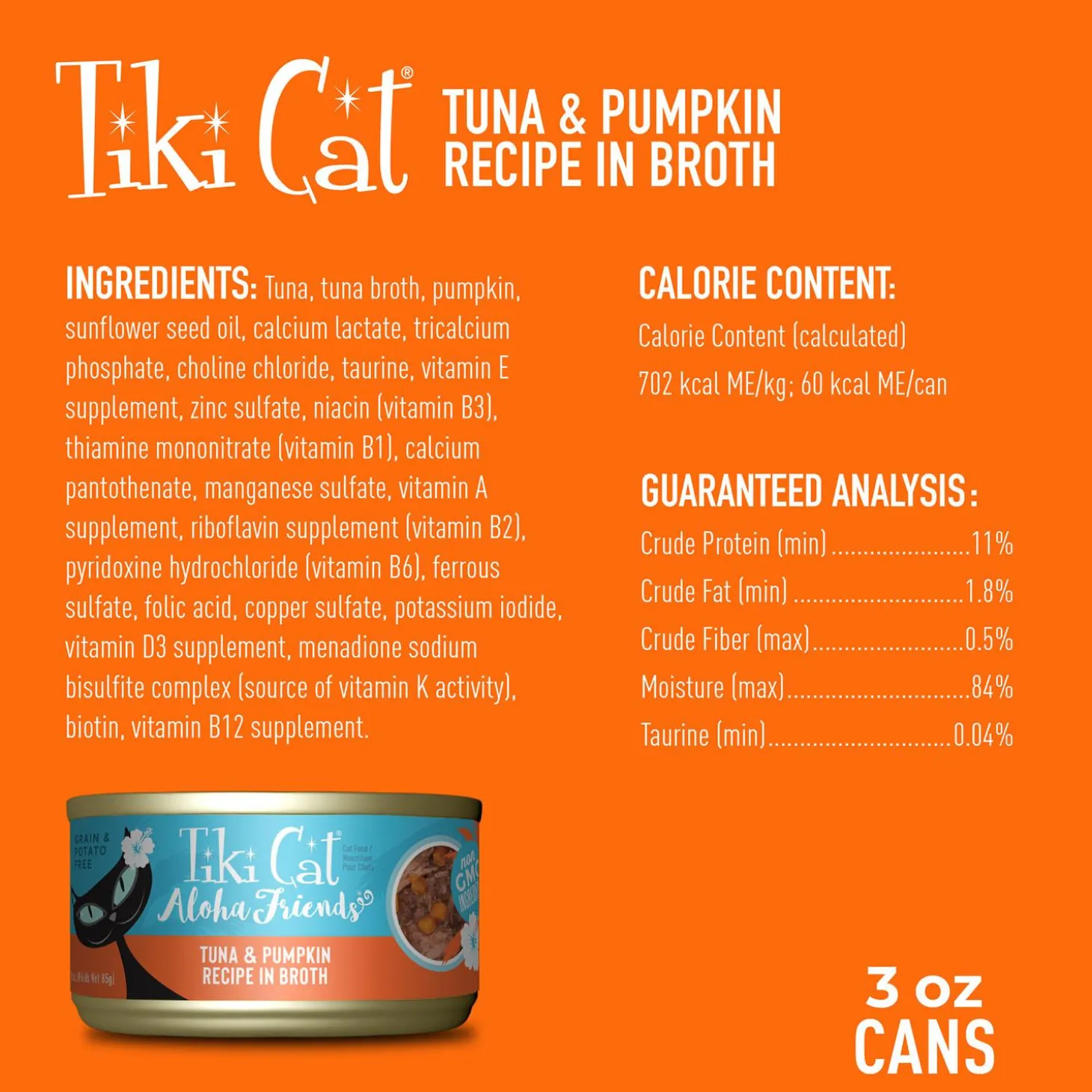 Aloha Friends Tuna & Pumpkin Recipe in Broth Cat Food