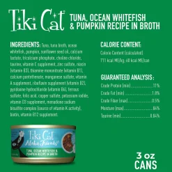 Aloha Friends Tuna, Ocean Whitefish & Pumpkin Recipe in Broth Cat Food