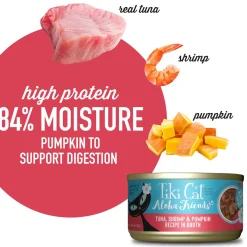 Aloha Friends Tuna, Shrimp & Pumpkin Recipe in Broth Cat Food