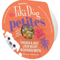 Aloha Petites Chicken & Beef Liver Recipe in Chicken Broth Dog Food