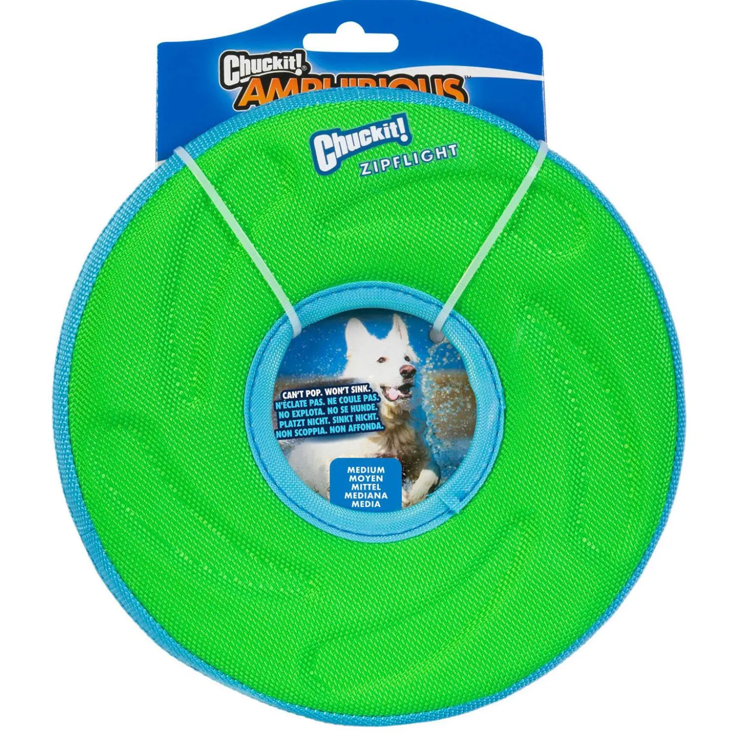 Amphibious Zipflight Assorted Colours Dog Toy