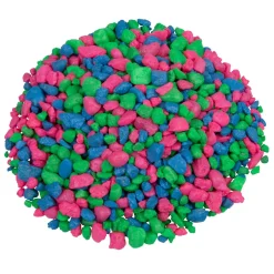 Aquarium Gravel Pink, Green, Blue
