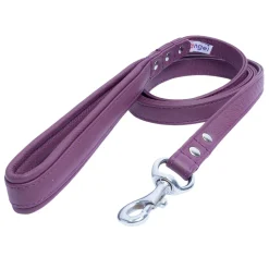Aspen Leather Leash - Purple
