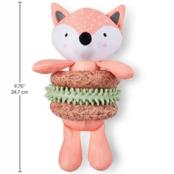 Baby Fox with Rings Dog Toy