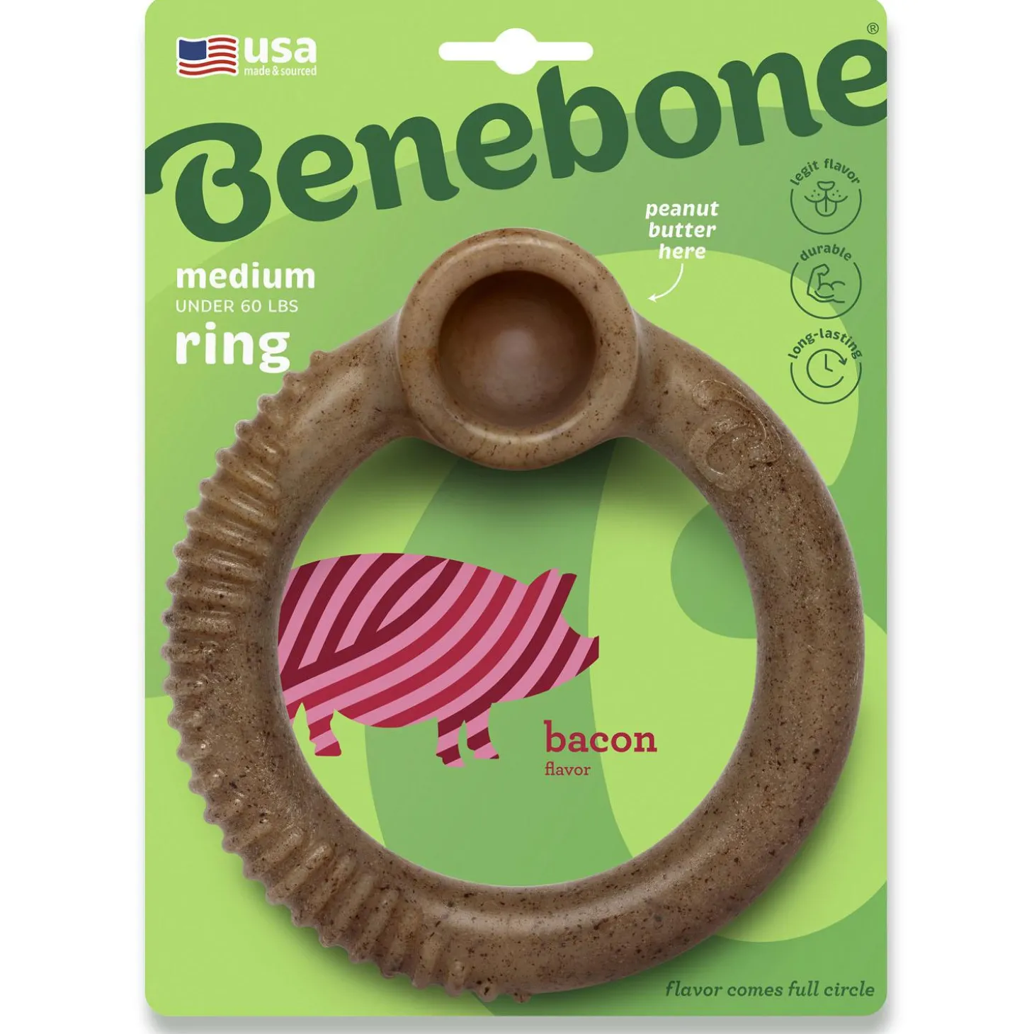 Bacon Ring Dog Toy