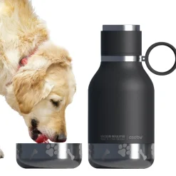 Bailey Stainless Steel Bottle & Bowl - Black