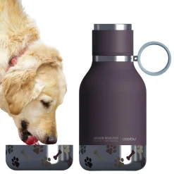 Bailey Stainless Steel Bottle & Bowl - Burgundy