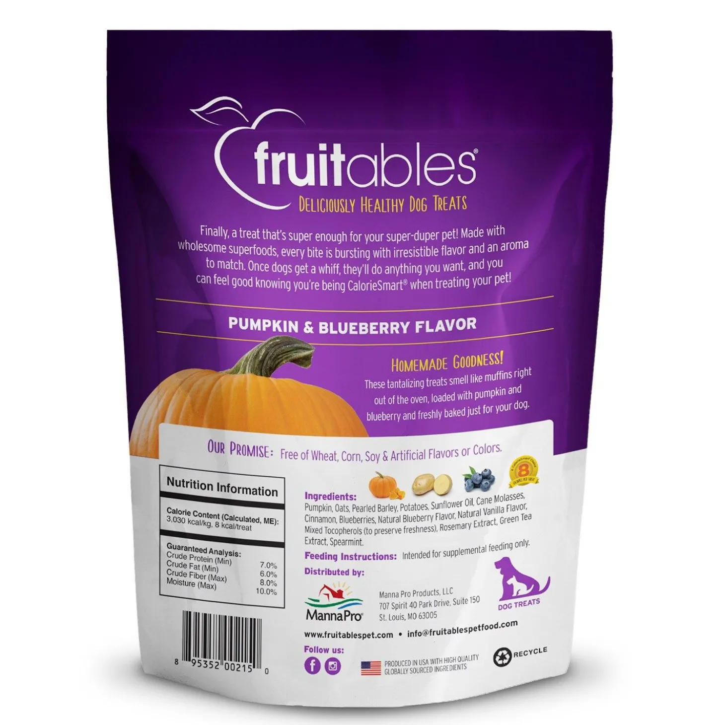 Baked Pumpkin & Blueberry Flavour Dog Treats