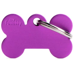 Basic Aluminum Purple Bone ID Tag