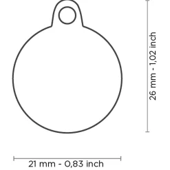 Basic Handmade Lilac Circle ID Tag