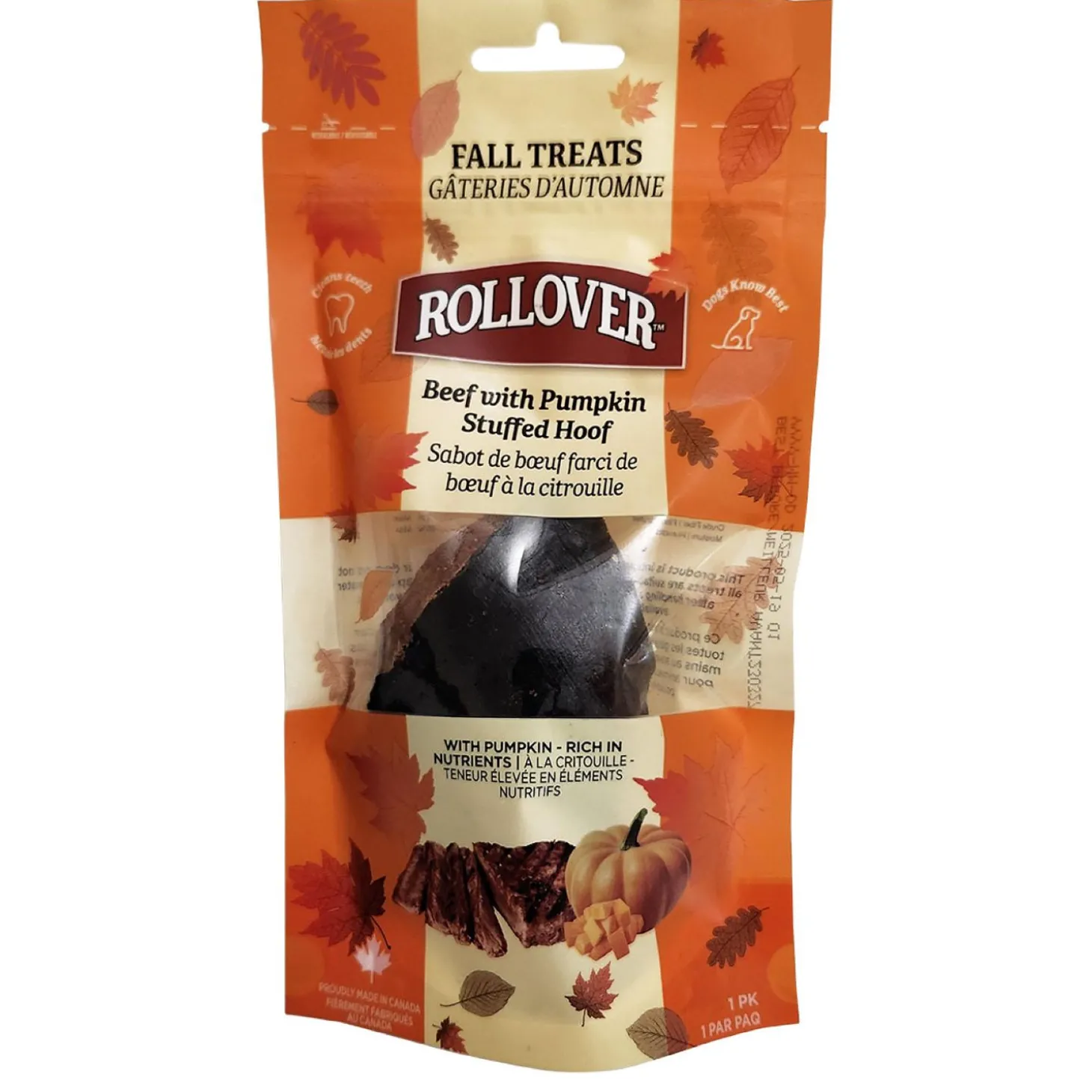 Beef with Pumpkin Stuffed Hoof Dog Treat