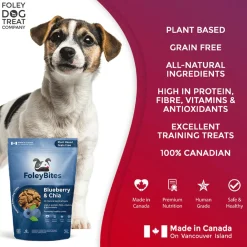 Bites Plant Based Blueberry & Chia Dog Treats