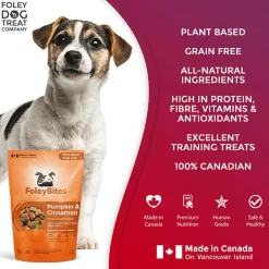 Bites Plant Based Pumpkin & Cinnamon Dog Treats