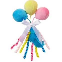 Bithday Balloon & Ribbon Rattle Cat Toy