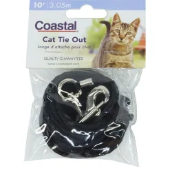 Black 10ft Cat Tie Out