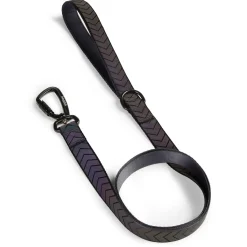 Black Reflective Cushion Neoprene Padded Dog Leash