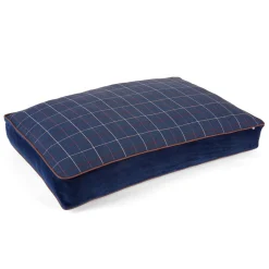Blue Plaid Mattress Bed