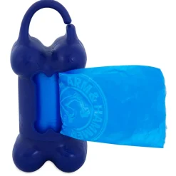 Bone Poopbag Dispenser & Waste Assorted Colour Bag Set