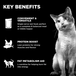 Booster Weight Management Minced Chicken + Tuna Recipe With Gravy Adult Cat Food Topper