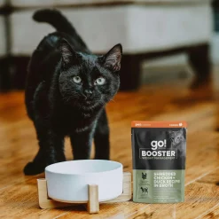 Booster Weight Management Shredded Chicken + Duck Recipe in Broth Adult Cat Food Topper