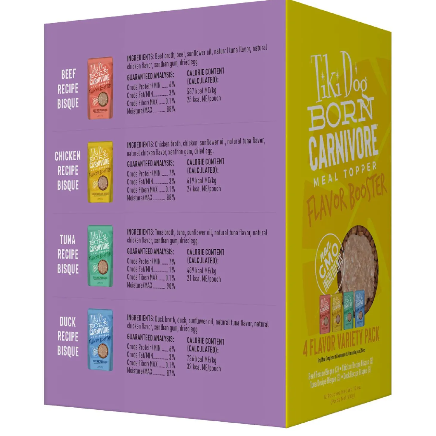 Born Carnivore Flavour Booster Variety Pack Dog Food Toppers