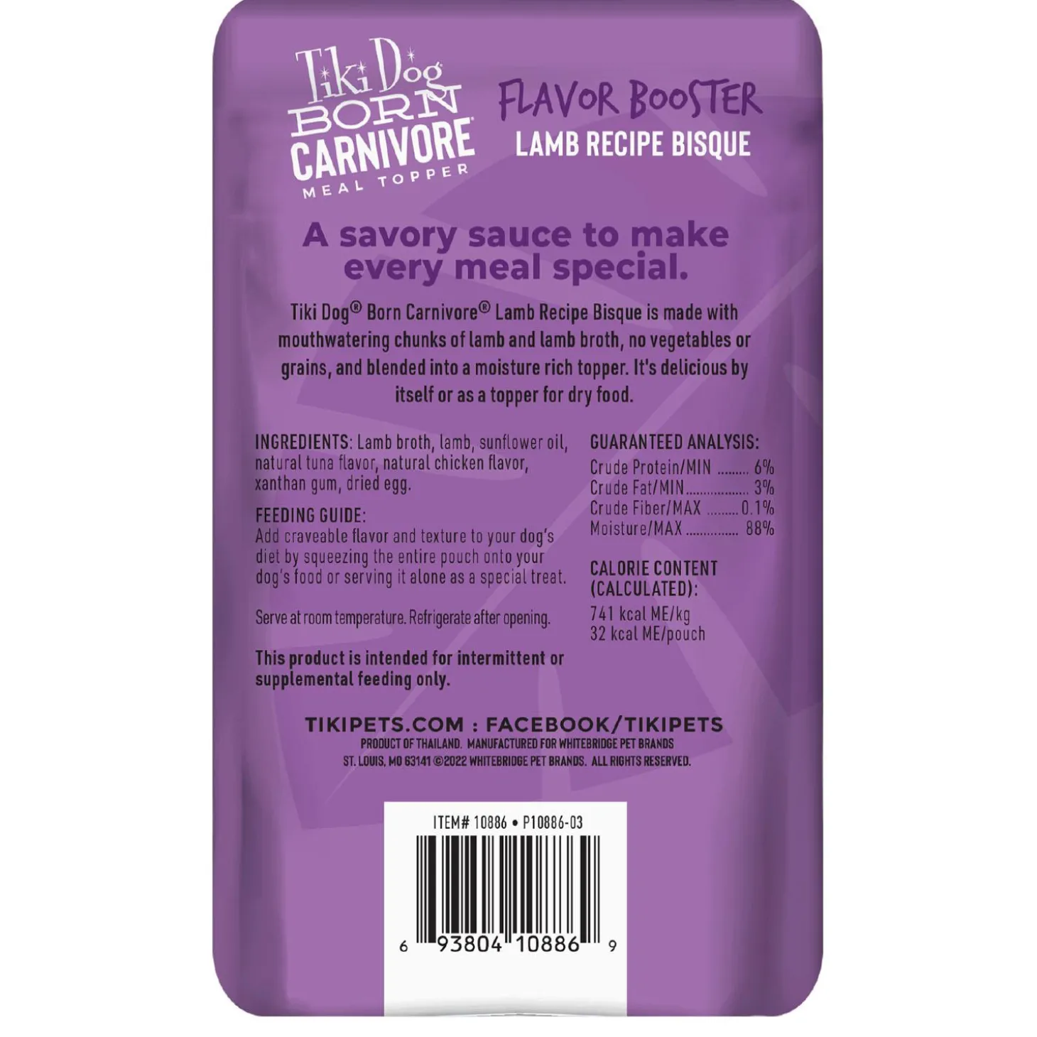 Born Carnivore Flavour Booster Lamb Recipe Bisque Dog Food Topper