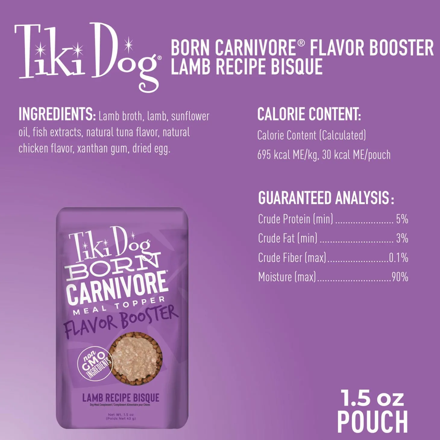 Born Carnivore Flavour Booster Lamb Recipe Bisque Dog Food Topper