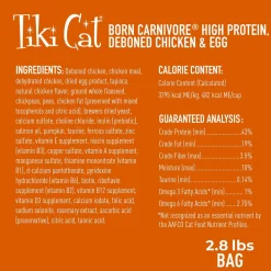 Born Carnivore High Protein Deboned Chicken & Egg Recipe Adult Cat Food