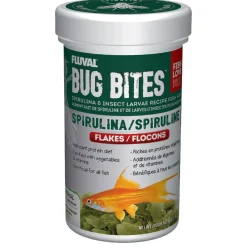 Bug Bites Spirulina & Insect Larvae Recipe Flakes Fish Food