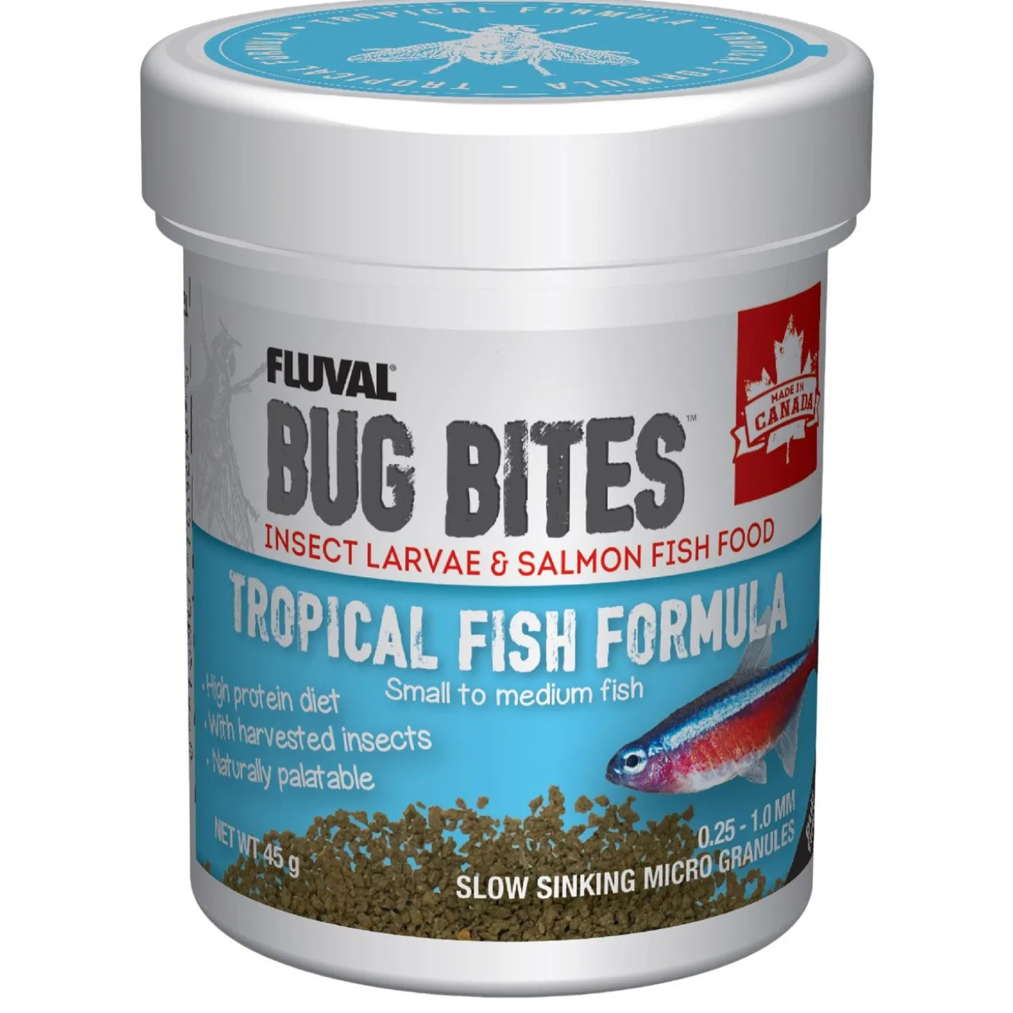 Bug Bites Tropical Formula Micro Granules for Small to Medium Fish Food