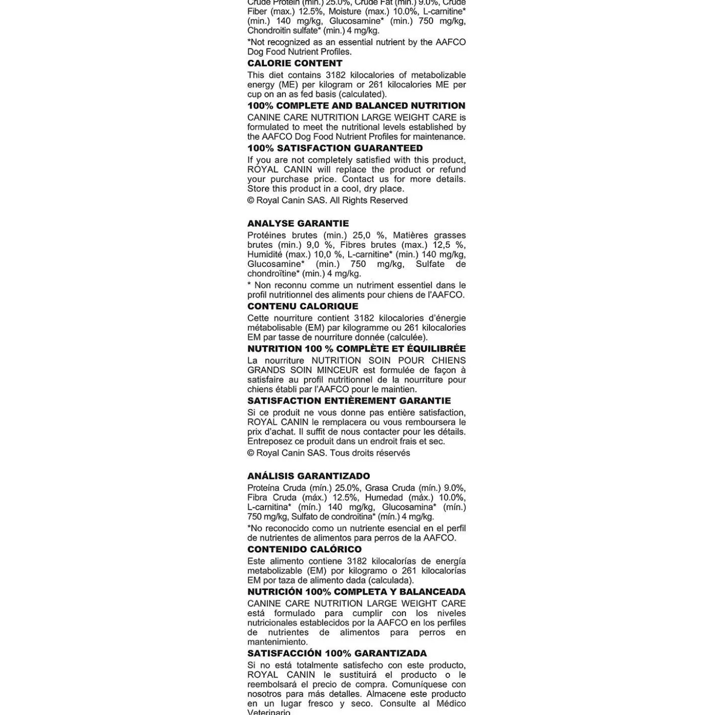 Canine Care Nutrition Weight Care Large Dog Food