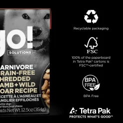 Carnivore Grain-Free Shredded Lamb + Wild Boar Recipe Dog Food