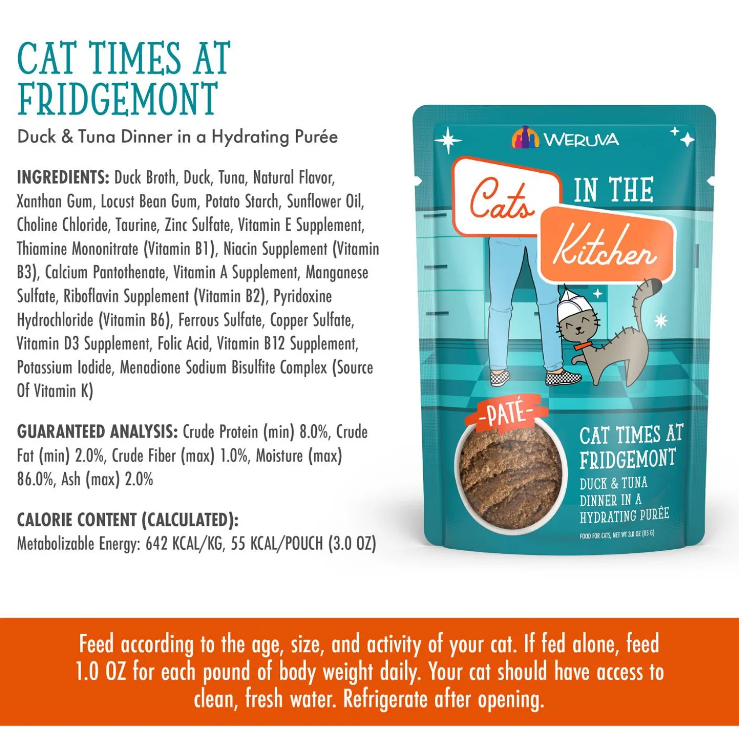 Cats in the Kitchen Cat Times at Fridgemont Duck & Tuna Dinner Adult Cat Food