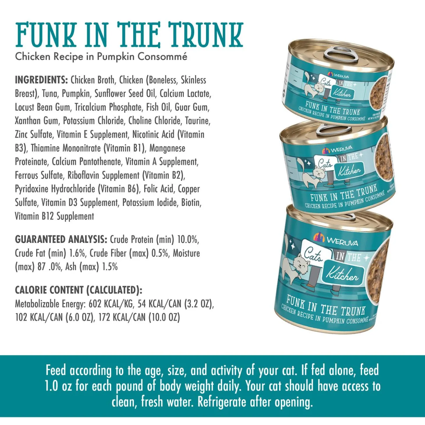 Cats in the Kitchen Funk in the Trunk Chicken Recipe in Pumpkin Adult Cat Food