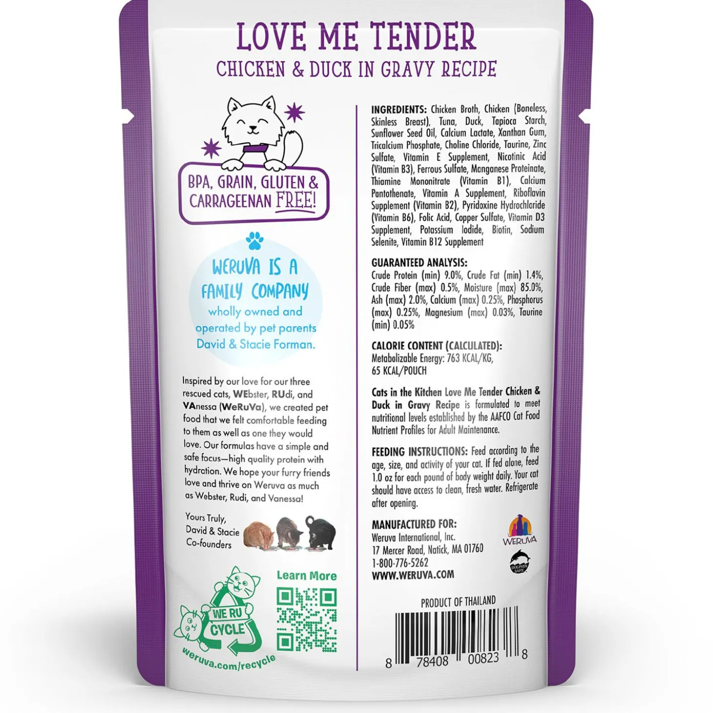 Cats in the Kitchen Love Me Tender Chicken & Duck Recipe Adult Cat Food