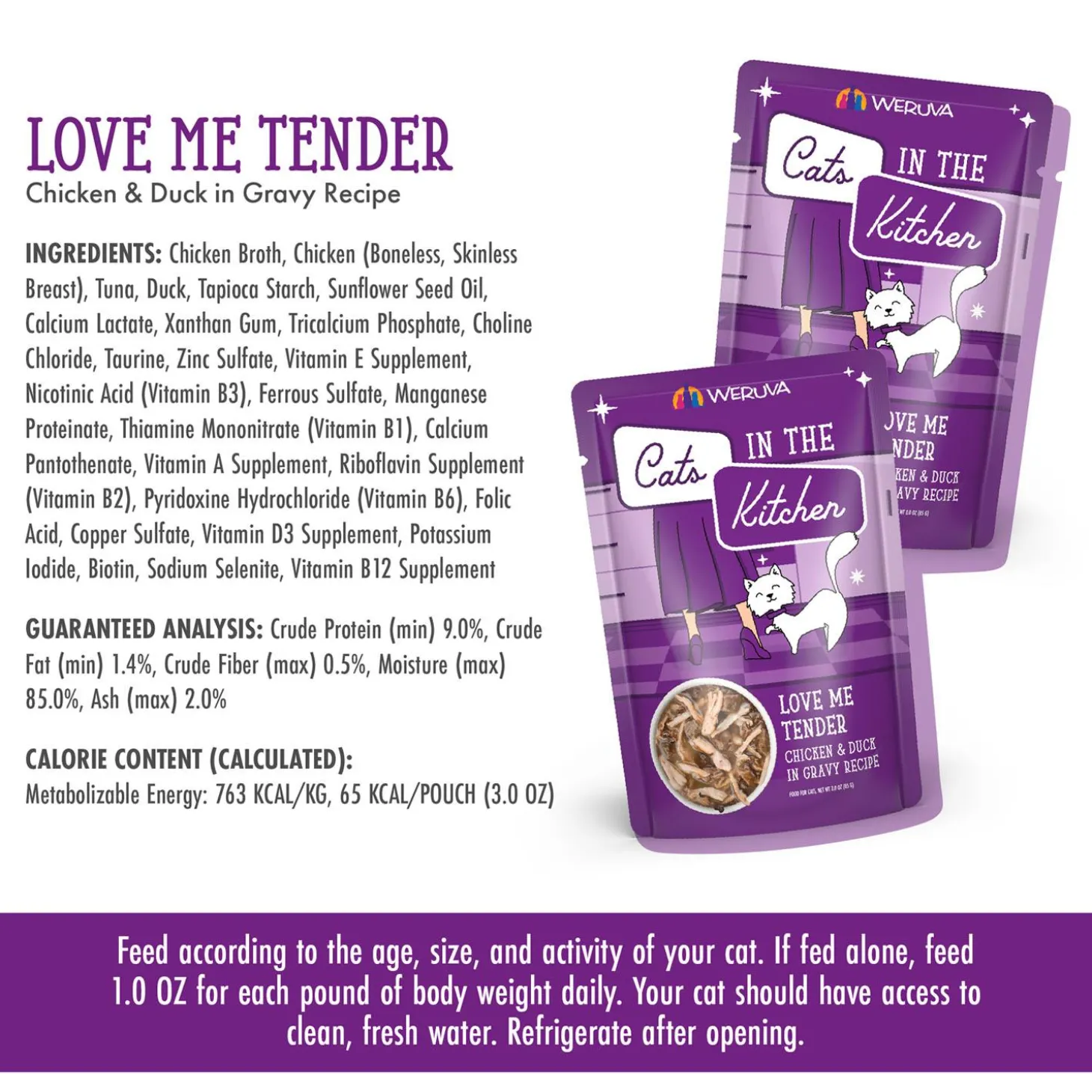 Cats in the Kitchen Love Me Tender Chicken & Duck Recipe Adult Cat Food