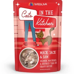 Cats in the Kitchen Mack, Jack & Sam Salmon, Mackerel & Skipjack Tuna Recipe Adult Cat Food