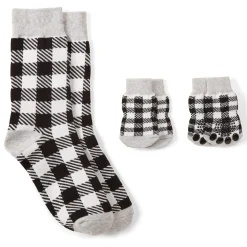 Checkered Black & White Socks Set