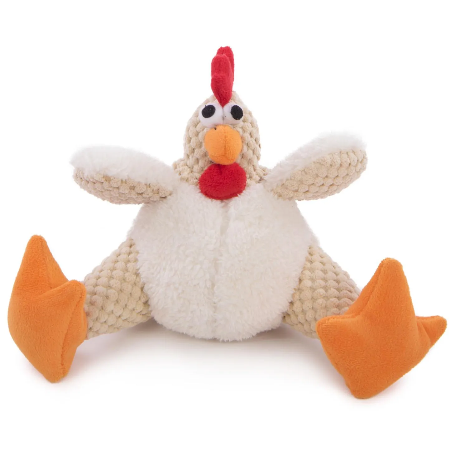 Checkers Fat Rooster White Dog Toy