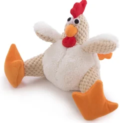 Checkers Fat Rooster White Dog Toy