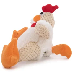 Checkers Fat Rooster White Dog Toy