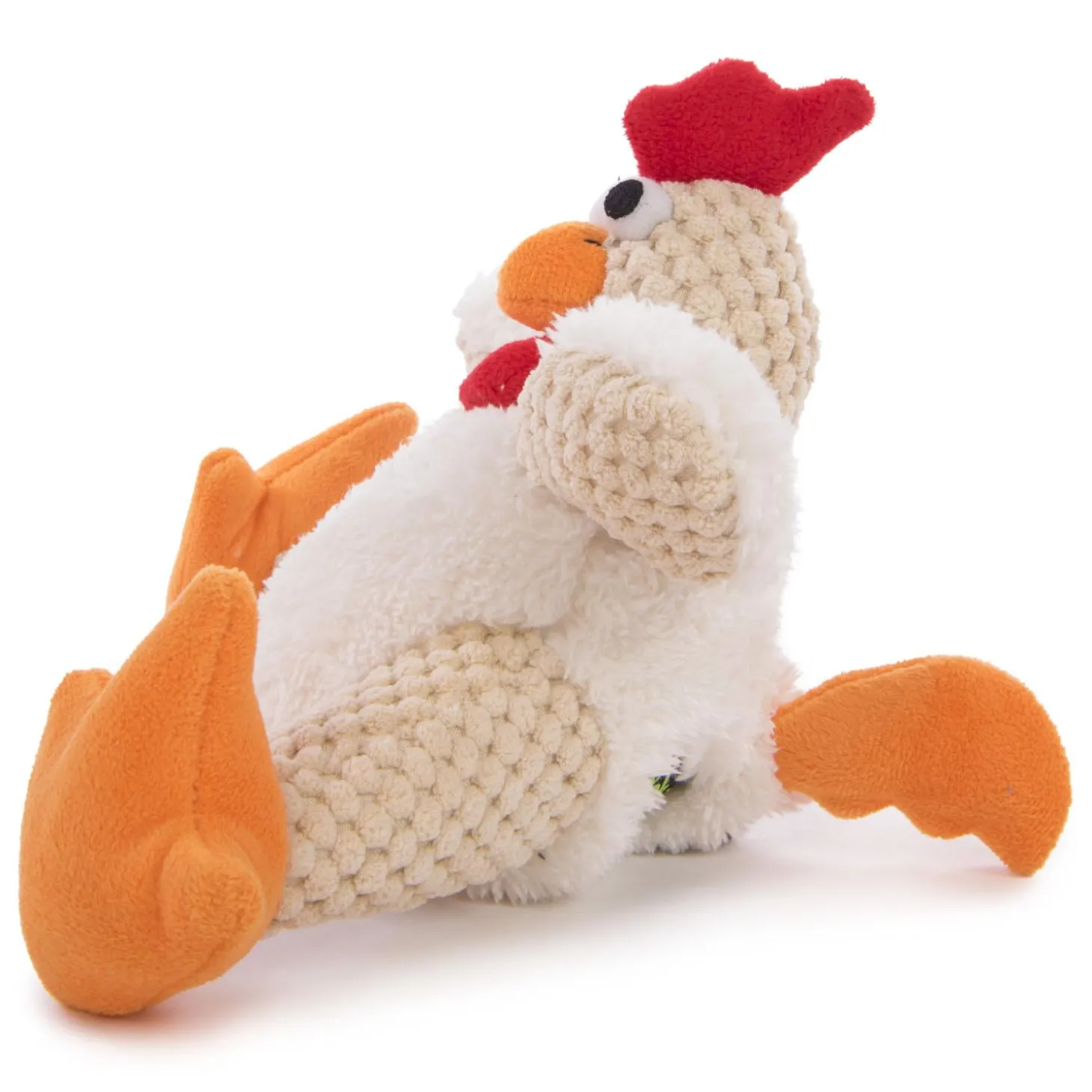 Checkers Fat Rooster White Dog Toy