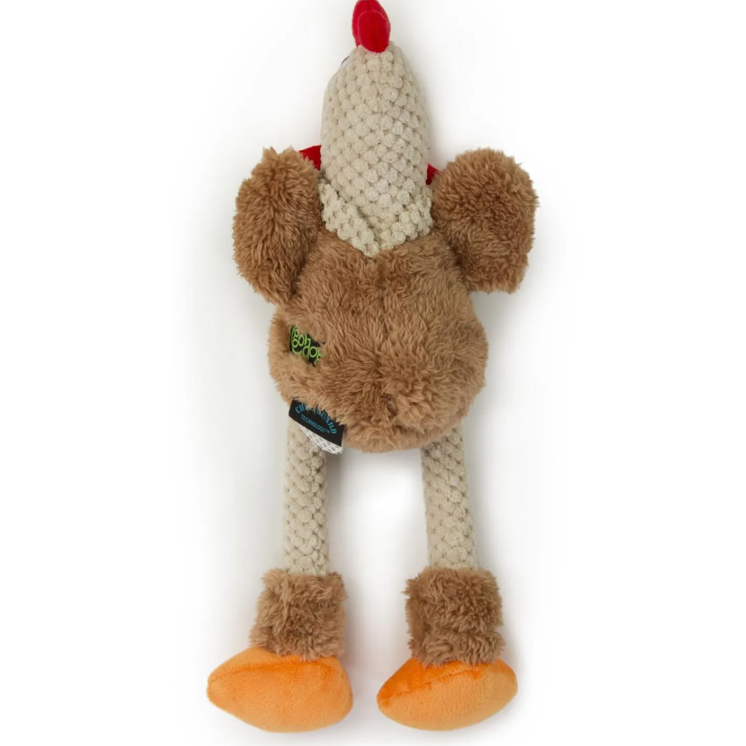 Checkers Skinny Rooster Brown Dog Toy