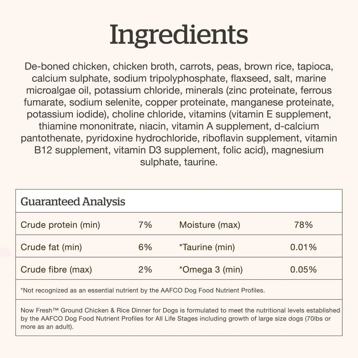 Chicken & Rice Dinner Dog Food