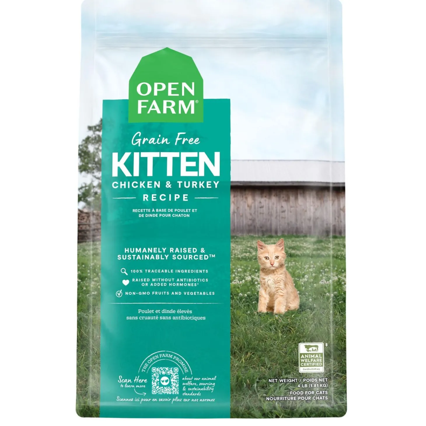 Chicken & Turkey Recipe Kitten Cat Food