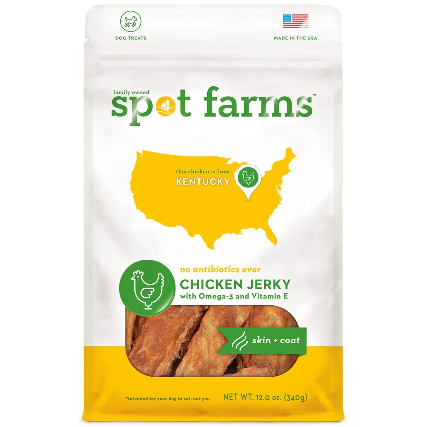 Chicken Jerky Skin + Coat Dog Treats